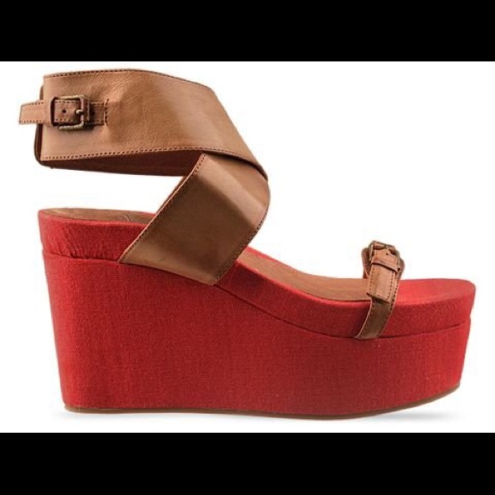Jeffrey Campbell platforms coral and & nude